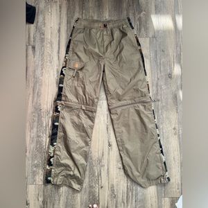 Corniche Tech Reversible Drawstring Zipper Camouflage Green Detachable Pants